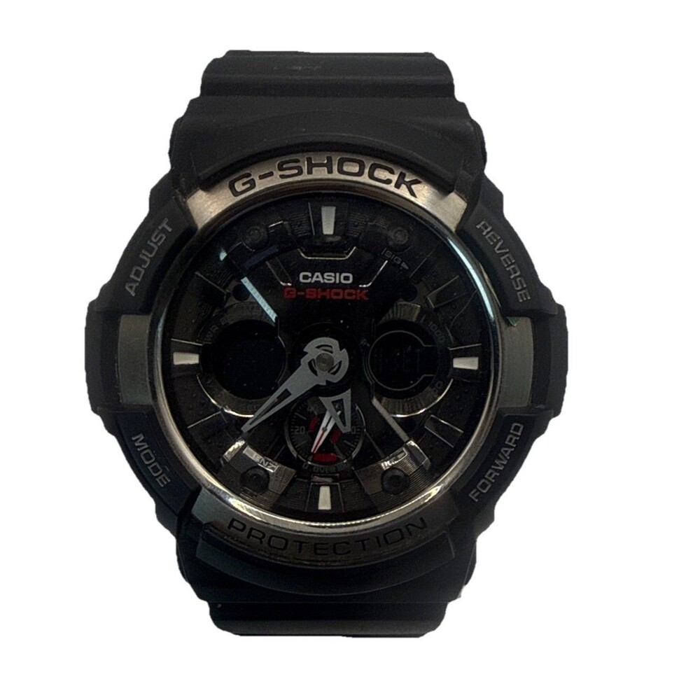 Casio G-Shock Ga-200 Digital-IA Watch Analog Digital display metallic bezel.